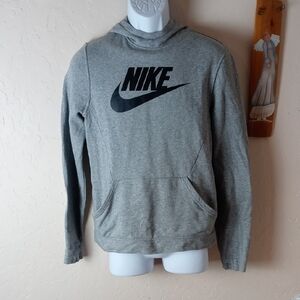 Nike Men's Gray Hoodie Sweatshirt